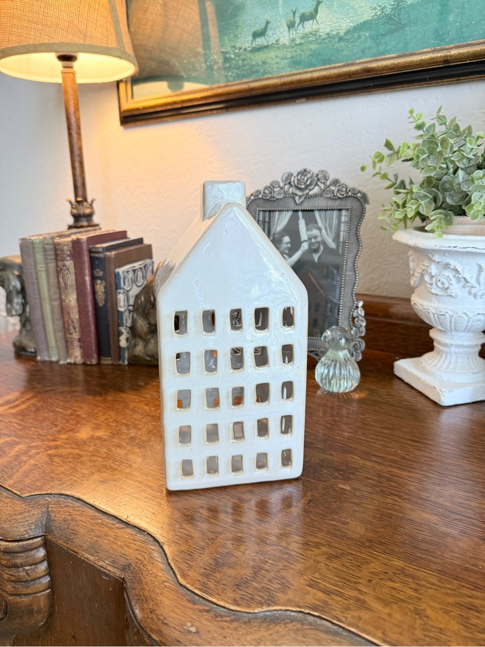Ceramic Farmhouse House Votive Holder - Picture 11 of 13